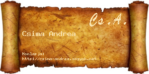 Csima Andrea névjegykártya