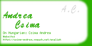 andrea csima business card